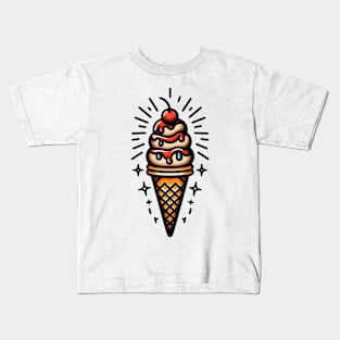 tattoo flash ice cream Kids T-Shirt